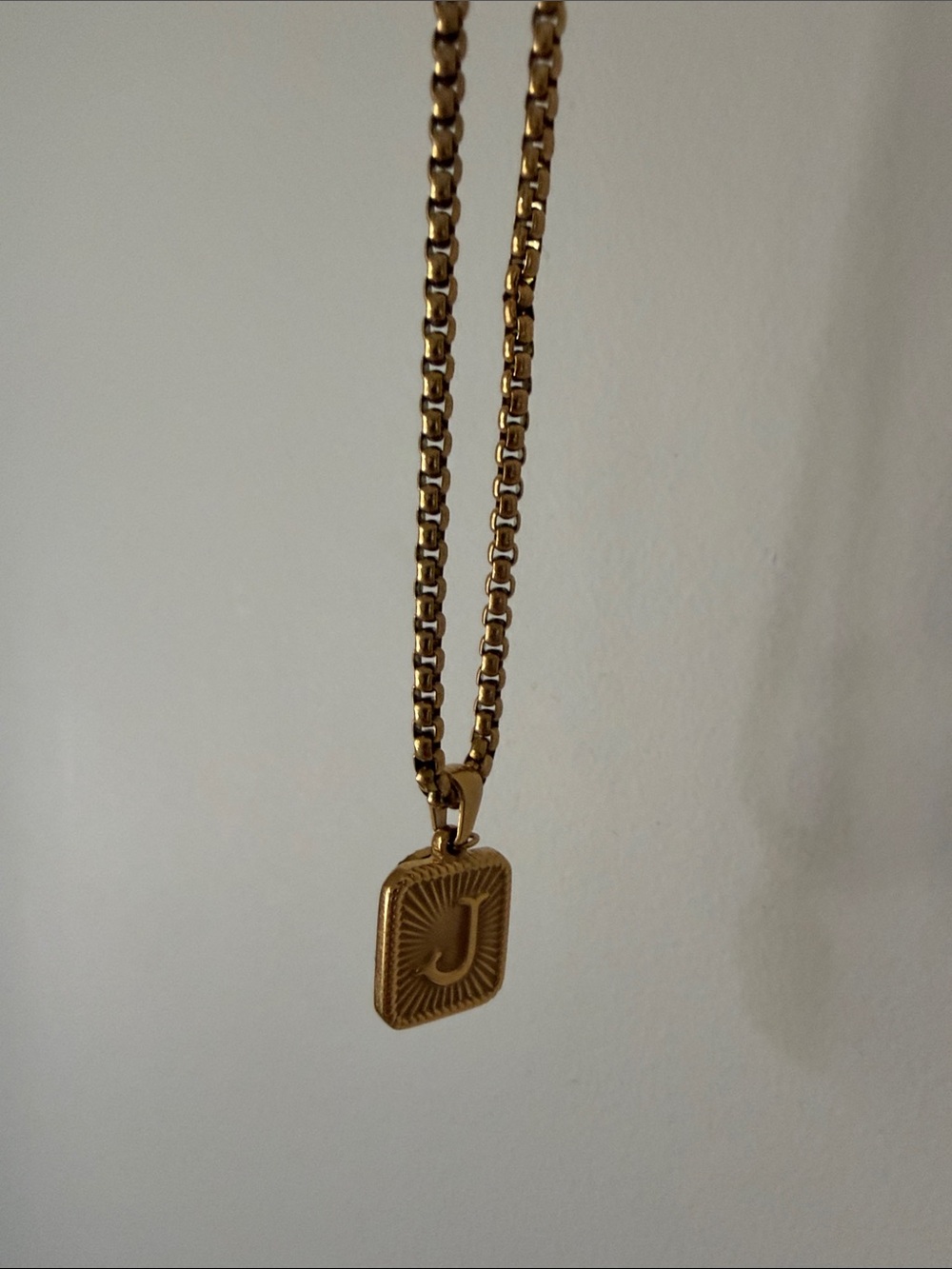 Gold Letter 'J' Pendant Necklace - Women Jewelry